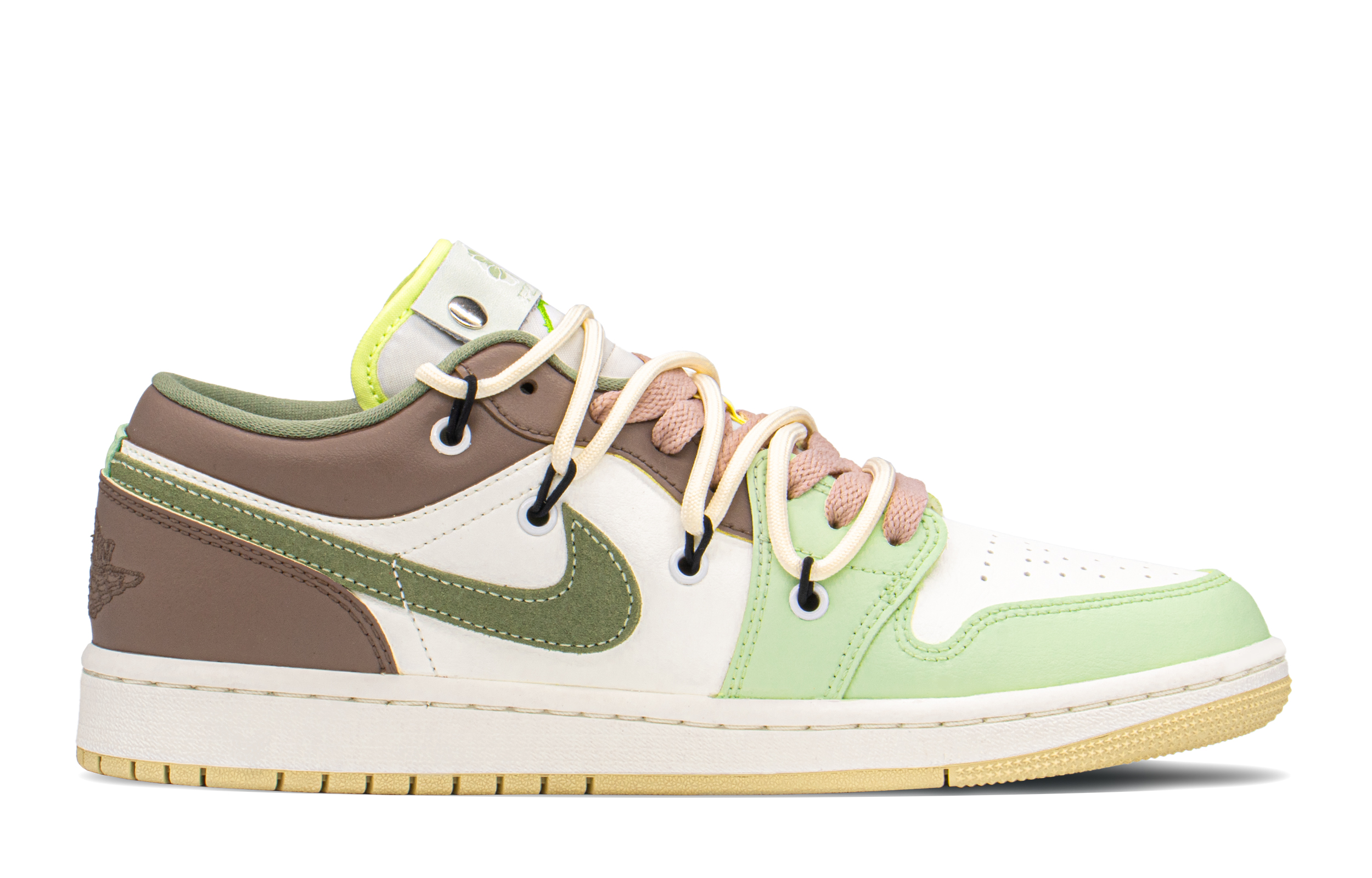 Lookbook (W) [Zapatillas Personalizadas] Air Jordan 1 Low 'Verde Menta Marrón' FD9906-131(TeamA-AJ薄荷奶绿S-BOX)