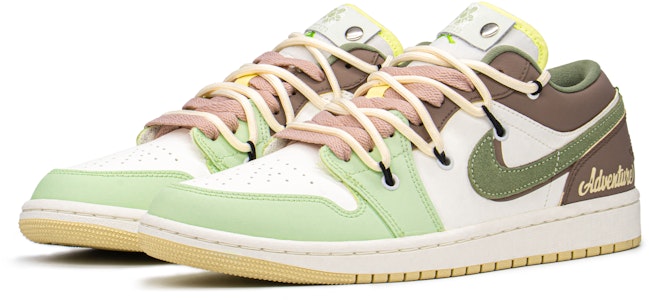 【定製球鞋】 Jordan Air Jordan 1 薄荷奶綠 簡約 低筒 復古籃球鞋 女款 綠棕 Shop 【定製球鞋】 Jordan Air Jordan 1 薄荷奶綠 簡約 低筒 復古籃球鞋 女款 綠棕