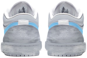 【定制球鞋】Jordan Air Jordan 1 Low 噴繪 霧霾灰 低筒 復古籃球鞋 女款 灰藍 Shop 【定制球鞋】Jordan Air Jordan 1 Low 噴繪 霧霾灰 低筒 復古籃球鞋 女款 灰藍