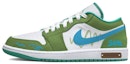 Buy (W) 에어 조던 1 로우 '오아시스 스트라이프' (커스텀) DC0774-132(Team48-绿洲)
