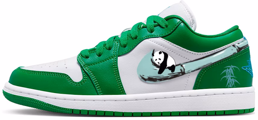 【定製球鞋】 Jordan Air Jordan 1 新中式 熊貓抱竹 減震防滑耐磨 低筒 復古籃球鞋 女款 白綠藍 Buy 【定製球鞋】 Jordan Air Jordan 1 新中式 熊貓抱竹 減震防滑耐磨 低筒 復古籃球鞋 女款 白綠藍