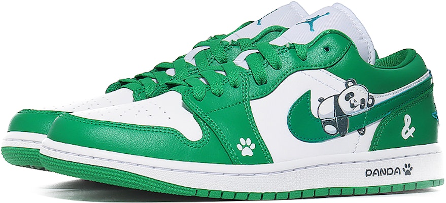 【訂製球鞋】 Jordan Air Jordan 1 新中式 趴趴熊貓 減震防滑耐磨 低幫 復古籃球鞋 女款 白綠藍 Lookbook 【訂製球鞋】 Jordan Air Jordan 1 新中式 趴趴熊貓 減震防滑耐磨 低幫 復古籃球鞋 女款 白綠藍
