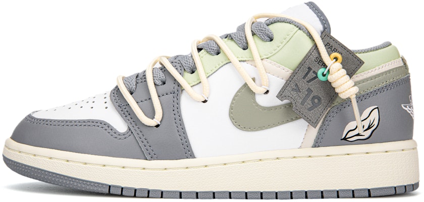 (W) Zapatillas Air Jordan 1 Low 'Vacaciones en París - Gris Vintage' 553560-053(Team18-复古灰绿AJ双鞋带) Buy (W) Zapatillas Air Jordan 1 Low 'Vacaciones en París - Gris Vintage' 553560-053(Team18-复古灰绿AJ双鞋带)