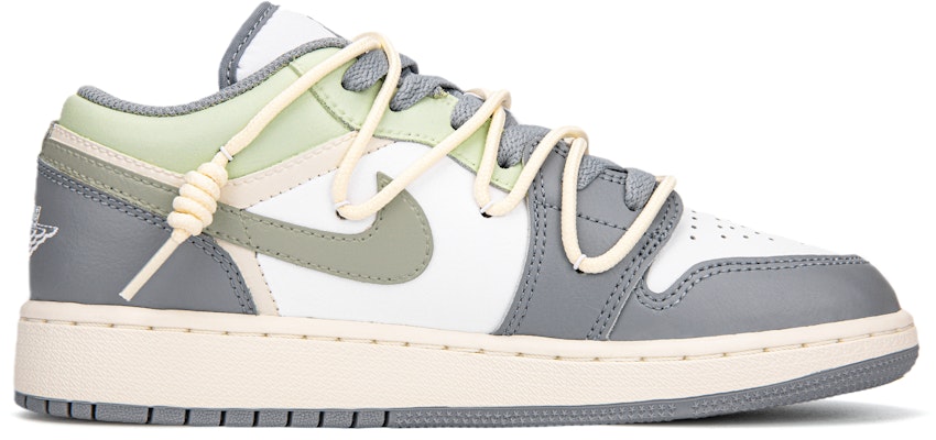 【定製球鞋】Jordan Air Jordan 1 Low 減齡 巴黎假期 解構雙鞋帶 低筒 板鞋 女款 復古灰 Order 【定製球鞋】Jordan Air Jordan 1 Low 減齡 巴黎假期 解構雙鞋帶 低筒 板鞋 女款 復古灰