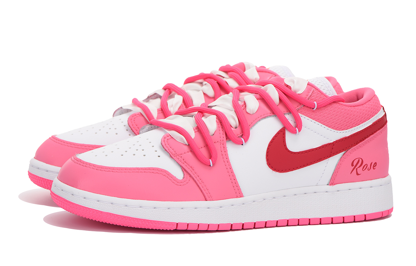 Lookbook (W) 【カスタムシューズ】(女性) エア ジョーダン 1 ロー 'ピンクチェスナット分解' DR9498-168(Team拾伍-女款粉三)