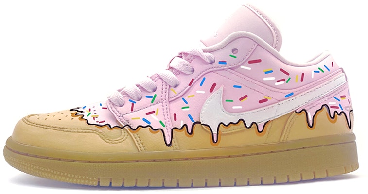 (W) 에어 조던 1 로우 '핑크 껌' 커스텀 슈즈 DC0774-601(Team-柒女款粉红甜甜圈) Buy (W) 에어 조던 1 로우 '핑크 껌' 커스텀 슈즈 DC0774-601(Team-柒女款粉红甜甜圈)