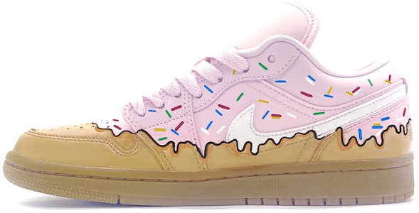 (W) カスタムシューズ (女性用) エア ジョーダン1 ロー 'ピンクガム' DC0774-601(Team-柒女款粉红甜甜圈) Order (W) カスタムシューズ (女性用) エア ジョーダン1 ロー 'ピンクガム' DC0774-601(Team-柒女款粉红甜甜圈)