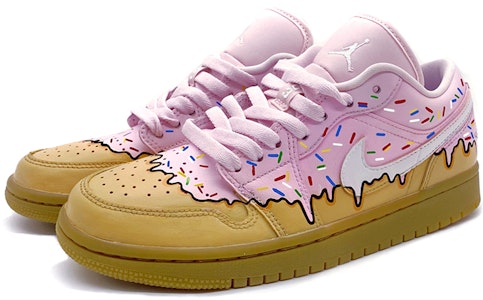 (W) カスタムシューズ (女性用) エア ジョーダン1 ロー 'ピンクガム' DC0774-601(Team-柒女款粉红甜甜圈) Lookbook (W) カスタムシューズ (女性用) エア ジョーダン1 ロー 'ピンクガム' DC0774-601(Team-柒女款粉红甜甜圈)