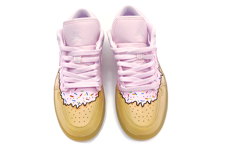 Shop (W) [Zapatillas Personalizadas] Air Jordan 1 Low 'Rosa Chicle' DC0774-601(Team-柒女款粉红甜甜圈)