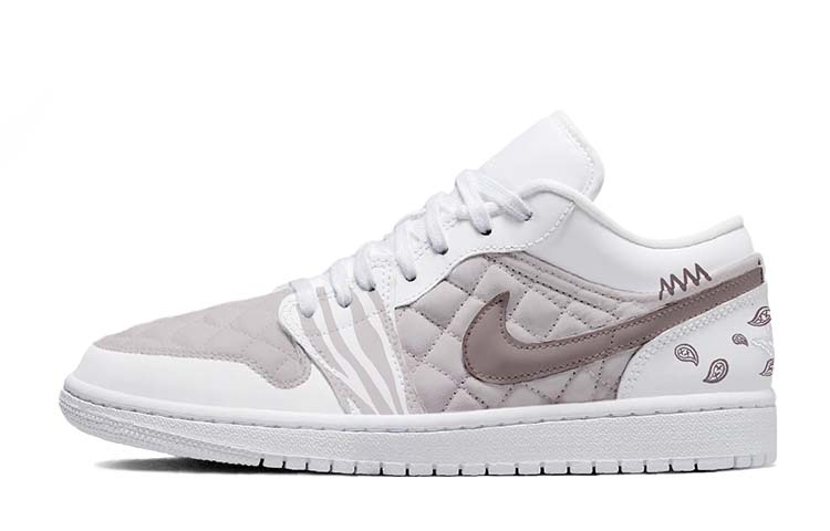 Buy (W) [Sepatu Custom] Air Jordan 1 Low 'Pink Paisley' DB6480-100(TeamS-小香粉白涂鸦)