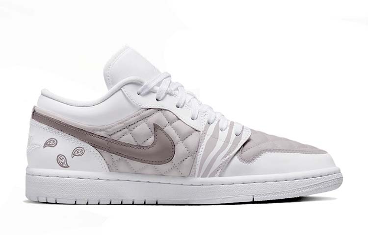 Order (W) [Sepatu Custom] Air Jordan 1 Low 'Pink Paisley' DB6480-100(TeamS-小香粉白涂鸦)