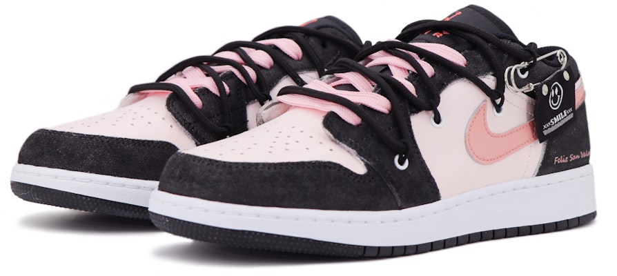 【訂製球鞋】 Jordan Air Jordan 1 Low 蒸氣木偶 桃香微醺 甜炫風 低筒 復古籃球鞋 女款 黑粉 Lookbook 【訂製球鞋】 Jordan Air Jordan 1 Low 蒸氣木偶 桃香微醺 甜炫風 低筒 復古籃球鞋 女款 黑粉