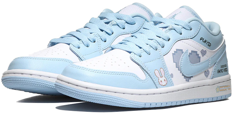 (W) カスタムAJ1 ロー "ピクセルハート"<エーテルブルー> DC0774-141(Team10-像素爱心QD) Lookbook (W) カスタムAJ1 ロー "ピクセルハート"<エーテルブルー> DC0774-141(Team10-像素爱心QD)