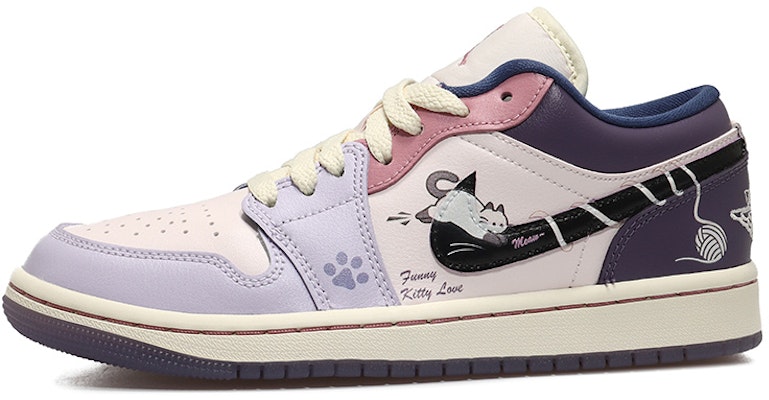 (W) 에어 조던 1 로우 '퍼플 핑크 블랙' 커스텀 (Air Jordan 1 Low '퍼플 핑크 블랙' 커스텀) DZ2768-651(Team10-毛线猫女QD) Buy (W) 에어 조던 1 로우 '퍼플 핑크 블랙' 커스텀 (Air Jordan 1 Low '퍼플 핑크 블랙' 커스텀) DZ2768-651(Team10-毛线猫女QD)