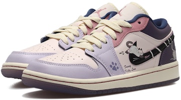 (W) 【カスタムシューズ】(女性用) エアジョーダン1 ロー『パープルピンクブラック』 DZ2768-651(Team10-毛线猫女QD) Lookbook (W) 【カスタムシューズ】(女性用) エアジョーダン1 ロー『パープルピンクブラック』 DZ2768-651(Team10-毛线猫女QD)