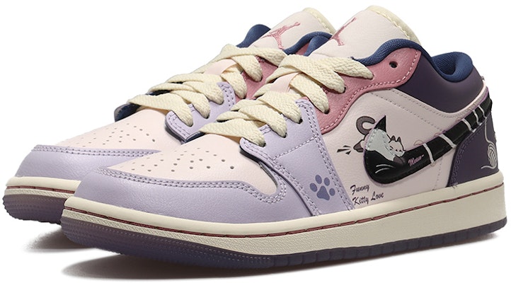 (W) 에어 조던 1 로우 '퍼플 핑크 블랙' 커스텀 (Air Jordan 1 Low '퍼플 핑크 블랙' 커스텀) DZ2768-651(Team10-毛线猫女QD) Lookbook (W) 에어 조던 1 로우 '퍼플 핑크 블랙' 커스텀 (Air Jordan 1 Low '퍼플 핑크 블랙' 커스텀) DZ2768-651(Team10-毛线猫女QD)