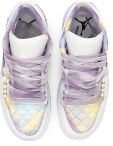 【定制球鞋】喬登 Air Jordan 1 縫紉小香奈兒 雲染霓虹 扎染漸變 夢幻 低幫 復古籃球鞋 女款 悠香黃 Shop 【定制球鞋】喬登 Air Jordan 1 縫紉小香奈兒 雲染霓虹 扎染漸變 夢幻 低幫 復古籃球鞋 女款 悠香黃