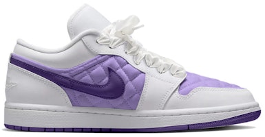 【定制球鞋】Jordan Air Jordan 1 Low 絎縫低幫復古籃球鞋 女款 紫白 Order 【定制球鞋】Jordan Air Jordan 1 Low 絎縫低幫復古籃球鞋 女款 紫白