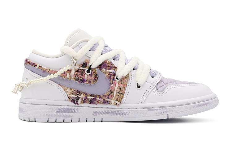Order (W) [定制鞋款] Air Jordan 1 Low '珍珠链白色绗缝' DB6480-100(Team37-女款香芋风情)
