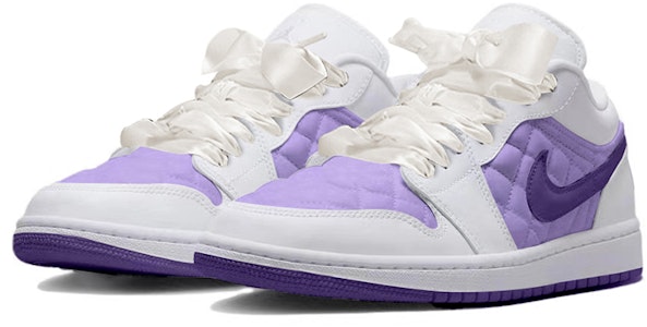 (W) 에어 조던 1 로우 '퀼트 보라 화이트' (커스텀) DB6480-100(TeamY-女款小香奈儿紫白) Lookbook (W) 에어 조던 1 로우 '퀼트 보라 화이트' (커스텀) DB6480-100(TeamY-女款小香奈儿紫白)