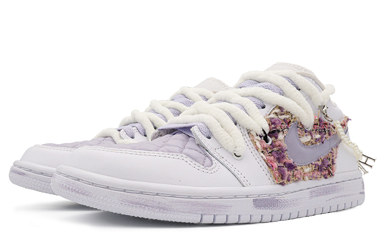 Lookbook (W) [定制鞋款] Air Jordan 1 Low '珍珠链白色绗缝' DB6480-100(Team37-女款香芋风情)