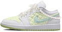 Buy (W) Zapatillas personalizadas Air Jordan 1 Low 'Blanco Triple Acolchado' DB6480-100(TeamY-女款小香奈儿粉绿)