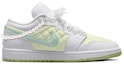Order (W) Zapatillas personalizadas Air Jordan 1 Low 'Blanco Triple Acolchado' DB6480-100(TeamY-女款小香奈儿粉绿)