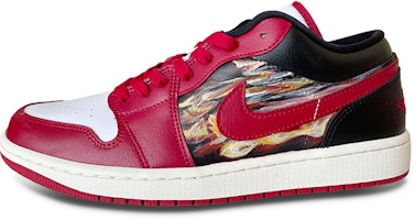【定制球鞋】Jordan Air Jordan 1 Low 人文藝術 油畫復古熔岩 復古籃球鞋 女款 紅白 Buy 【定制球鞋】Jordan Air Jordan 1 Low 人文藝術 油畫復古熔岩 復古籃球鞋 女款 紅白