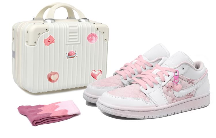 Buy (W) 에어 조던 1 로우 '사쿠라 블러쉬' (커스텀) DB6480-100(Team拾玖-浪漫樱花S-BOX）