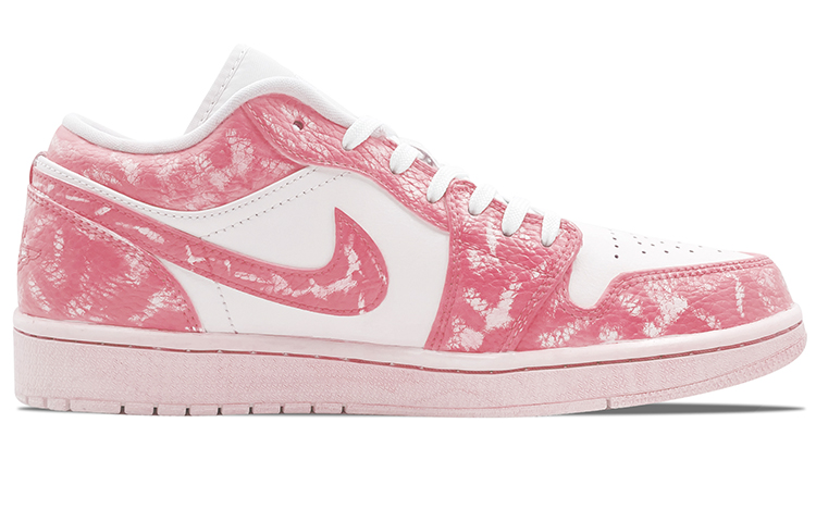 Order (W) [定制鞋] Air Jordan 1 Low '樱花粉刮刮乐' 553560-130(TeamE-浸染-刮刮乐-粉色)