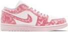 Order 【訂製球鞋】Jordan Air Jordan 1 Low 浸染 刮刮樂 特殊鞋盒 耐磨防滑 低筒 復古籃球鞋 女款 櫻花粉紅