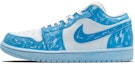 Buy 【定制球鞋】Jordan Air Jordan 1 Low 浸染 刮刮樂 特殊鞋盒款 低筒 籃球鞋 女款 冰藍