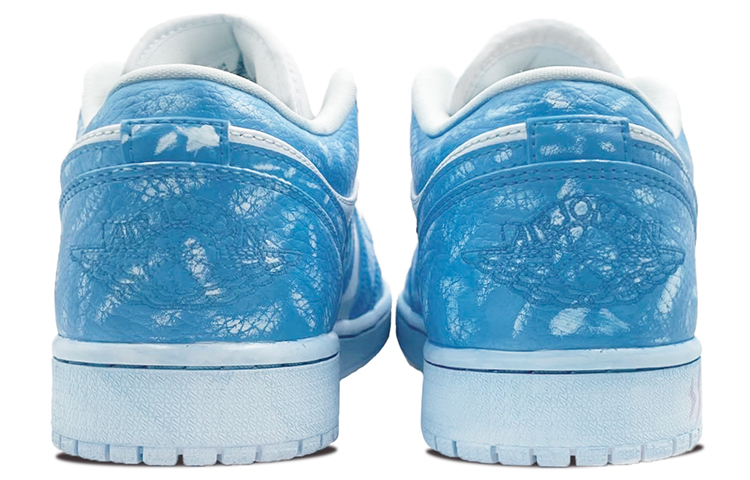 Shop (W) [Zapatos Personalizados] Air Jordan 1 Low 'Scratch Off - Azul Hielo' 553560-130(TeamE-浸染-刮刮乐-蓝色)