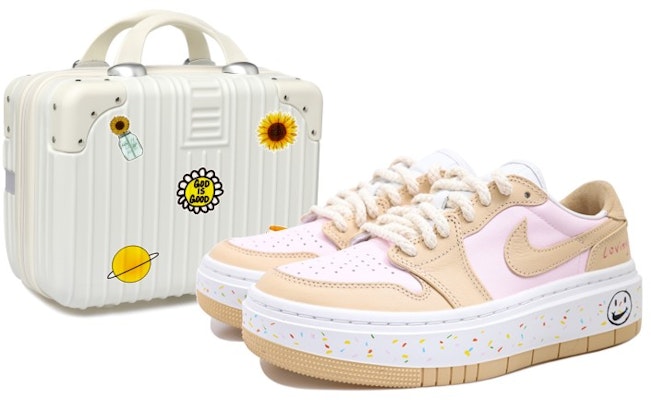 【定制球鞋】乔丹 Air Jordan 1 OKHR 笑脸 手繪 多色墨點 可愛 麻繩 厚底 低帮 復古籃球鞋 女款 粉色 Buy 【定制球鞋】乔丹 Air Jordan 1 OKHR 笑脸 手繪 多色墨點 可愛 麻繩 厚底 低帮 復古籃球鞋 女款 粉色