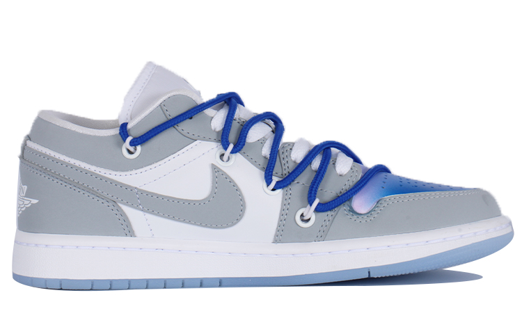 [Custom Shoes] (W) Jordan 1 Low 'Starry Sky Grey White' 圖 2