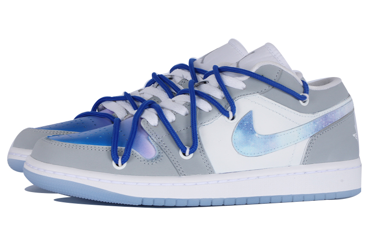 [Custom Shoes] (W) Jordan 1 Low 'Starry Sky Grey White' 圖 3