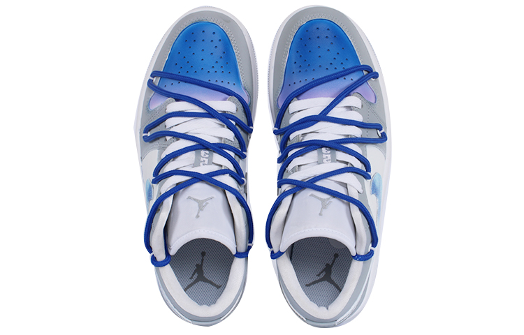 [Custom Shoes] (W) Jordan 1 Low 'Starry Sky Grey White' 圖 4