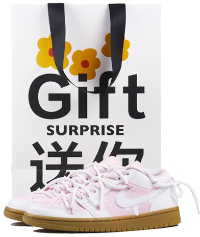 custom-shoes-women-air-jordan-1-low-strawberry-ice-cream