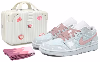 【客製化籃球鞋】Jordan Air Jordan 1 Low OKHR 草莓牛奶 復古風 特殊鞋盒 低筒 復古籃球鞋 女款 藍粉 Buy 【客製化籃球鞋】Jordan Air Jordan 1 Low OKHR 草莓牛奶 復古風 特殊鞋盒 低筒 復古籃球鞋 女款 藍粉