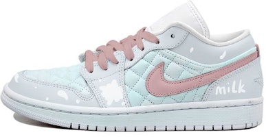 【客製化籃球鞋】Jordan Air Jordan 1 Low OKHR 草莓牛奶 復古風 特殊鞋盒 低筒 復古籃球鞋 女款 藍粉 Order 【客製化籃球鞋】Jordan Air Jordan 1 Low OKHR 草莓牛奶 復古風 特殊鞋盒 低筒 復古籃球鞋 女款 藍粉