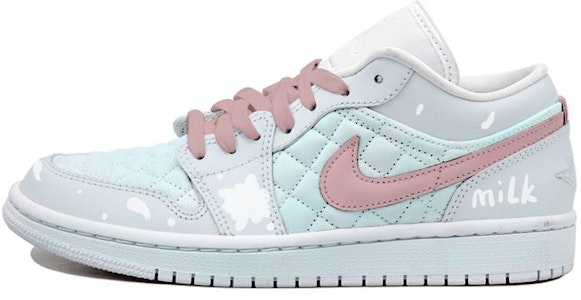 【客製化籃球鞋】Jordan Air Jordan 1 Low OKHR 草莓牛奶 復古風 特殊鞋盒 低筒 復古籃球鞋 女款 藍粉 Order 【客製化籃球鞋】Jordan Air Jordan 1 Low OKHR 草莓牛奶 復古風 特殊鞋盒 低筒 復古籃球鞋 女款 藍粉