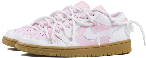 【訂製球鞋】Jordan Air Jordan 1 Low 夏日草莓冰 冰淇淋 清新可愛 低筒 復古籃球鞋 女款 白粉 Shop 【訂製球鞋】Jordan Air Jordan 1 Low 夏日草莓冰 冰淇淋 清新可愛 低筒 復古籃球鞋 女款 白粉