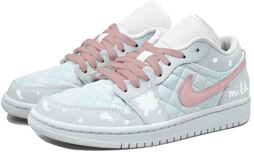 【客製化籃球鞋】Jordan Air Jordan 1 Low OKHR 草莓牛奶 復古風 特殊鞋盒 低筒 復古籃球鞋 女款 藍粉 Shop 【客製化籃球鞋】Jordan Air Jordan 1 Low OKHR 草莓牛奶 復古風 特殊鞋盒 低筒 復古籃球鞋 女款 藍粉