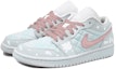 Shop 【客製化籃球鞋】Jordan Air Jordan 1 Low OKHR 草莓牛奶 復古風 特殊鞋盒 低筒 復古籃球鞋 女款 藍粉