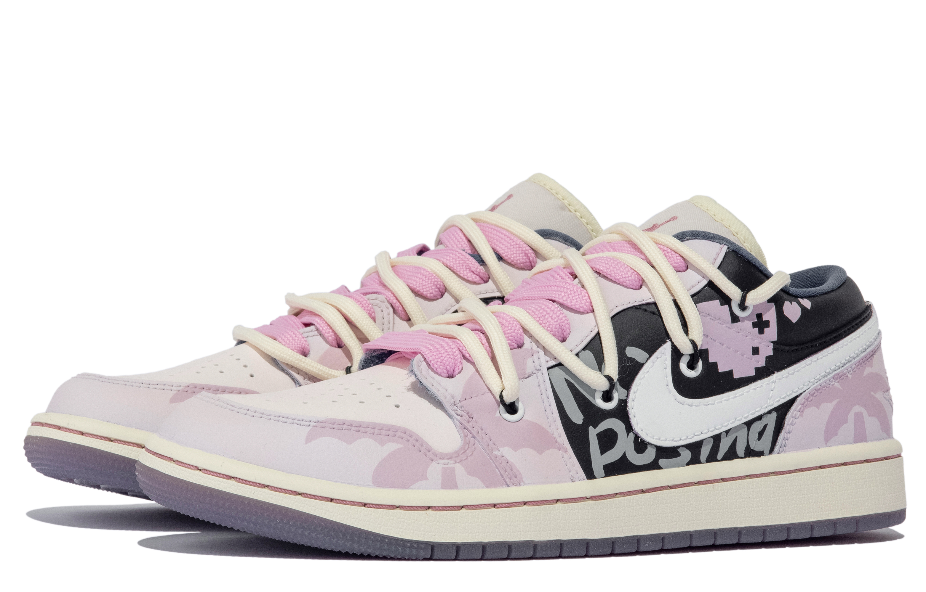 Lookbook (W) Zapatillas Air Jordan 1 Low 'Sweet Cool Pixel Rosa Palma Negro' DZ2768-651(TeamM-女款心动stars)