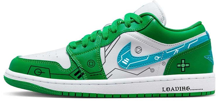 【定制球鞋】 Jordan Air Jordan 1 電動潮玩 科技藍圖 電競競技 潮流復古 低幫 復古籃球鞋 女款 白綠藍 Buy 【定制球鞋】 Jordan Air Jordan 1 電動潮玩 科技藍圖 電競競技 潮流復古 低幫 復古籃球鞋 女款 白綠藍