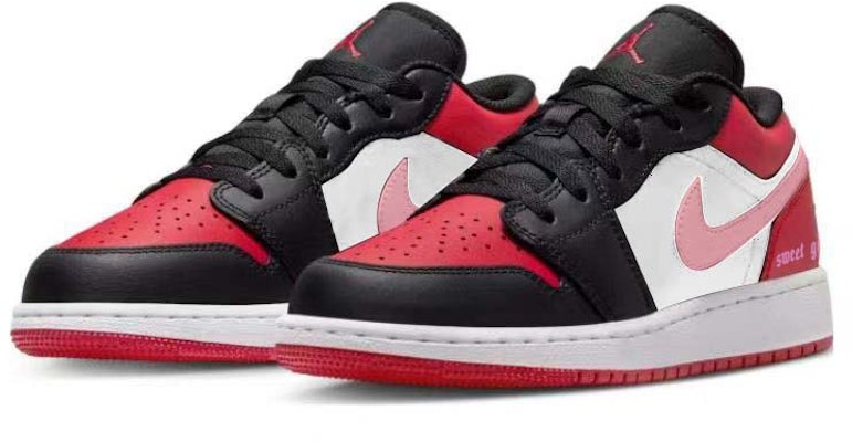 【訂製球鞋】 Jordan Air Jordan 1 東京樹莓 酷黑莓莓 甜辣 防滑耐磨 低筒 復古籃球鞋 女款 黑紅白 Lookbook 【訂製球鞋】 Jordan Air Jordan 1 東京樹莓 酷黑莓莓 甜辣 防滑耐磨 低筒 復古籃球鞋 女款 黑紅白
