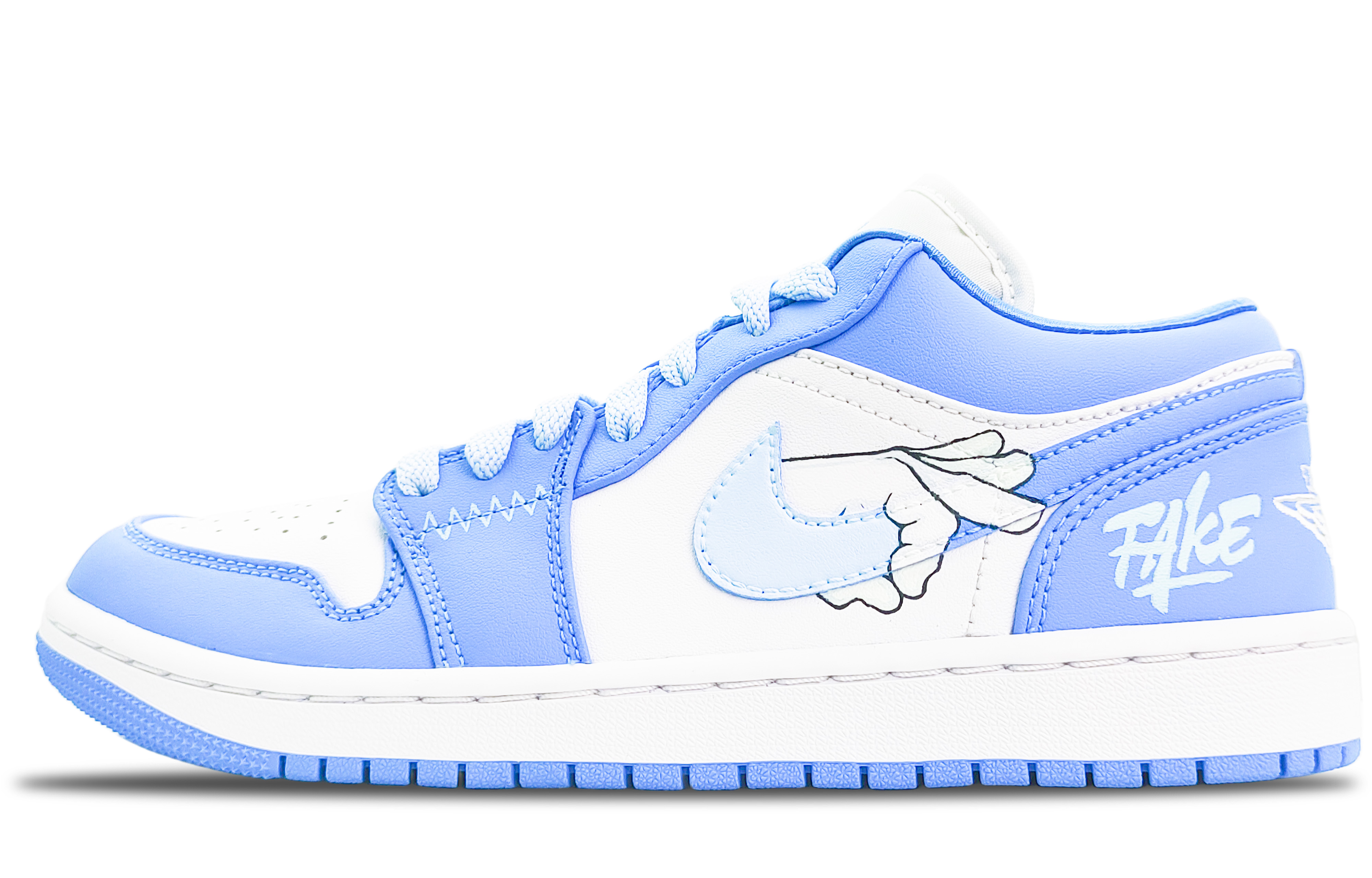 Order (W) [Sneakers Kustom] Air Jordan 1 Low 'UNC Biru' AO9944-441(Team188-TAKE)
