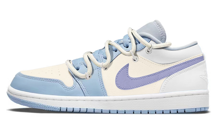 Buy [Custom Shoes] (Women) Air Jordan 1 Low 'University Blue Cream Sea Salt'