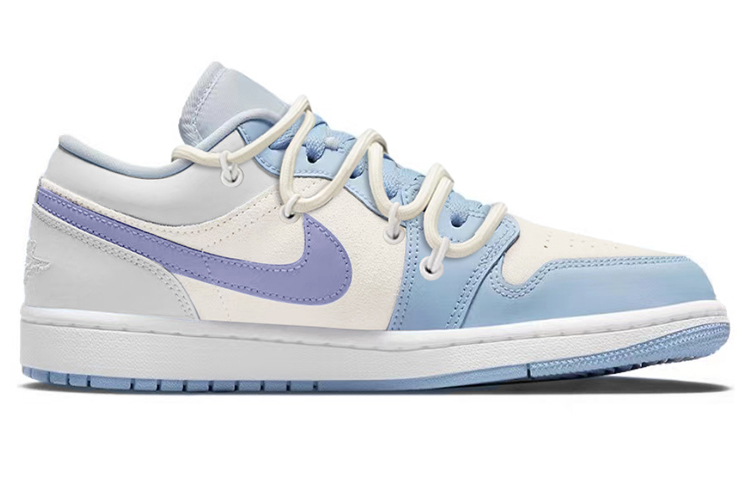 Order [Custom Shoes] (Women) Air Jordan 1 Low 'University Blue Cream Sea Salt'